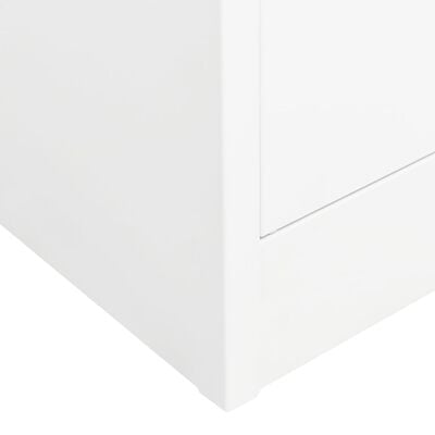 vidaXL Vaatekaappi valkoinen 80x50x180 cm teräs