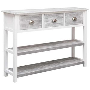 vidaXL Senkki antiikinharmaa 108x30x76 cm t&auml;ysi keisaripuu