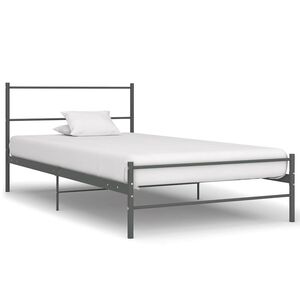 vidaXL S&auml;ngynrunko harmaa metalli 90x200 cm