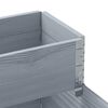vidaXL 3-tasoinen Korotettu kukkalaatikko harmaa 120x80 cm t&auml;ysi m&auml;nty