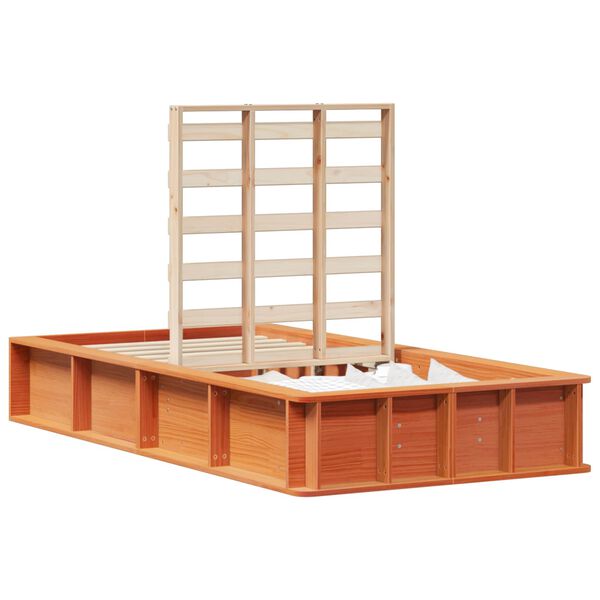 vidaXL S&auml;ngyn runko Vaha ruskea 100 x 200 cm Massiivinen m&auml;nty