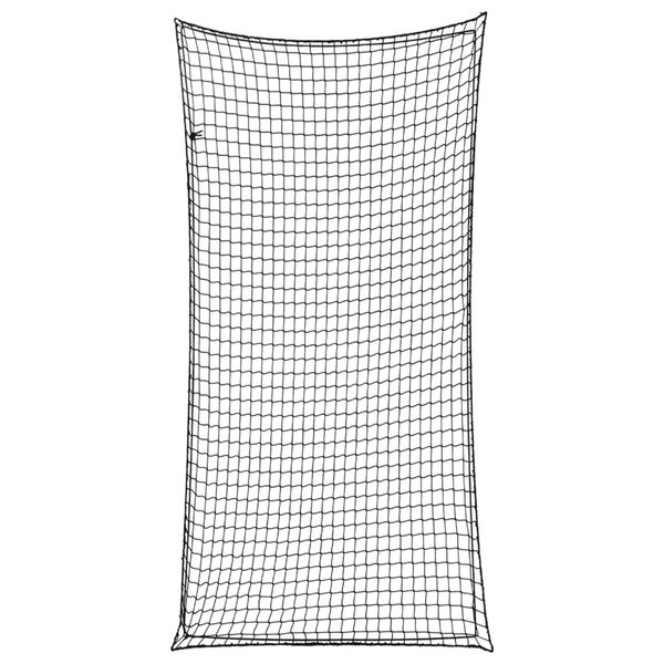 vidaXL Per&auml;k&auml;rryn verkko joustavalla k&ouml;ydell&auml; musta 4x2 m PP