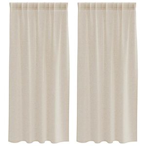 vidaXL Verhosatiini 2 kpl Hiekka 175 x 140 cm Polyesteri