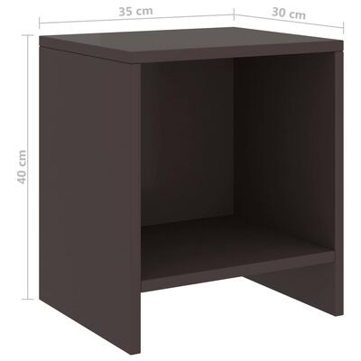 vidaXL Yöpöydät 2 kpl tummanruskea 35x30x40 cm täysi mänty
