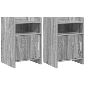 vidaXL Y&ouml;p&ouml;yd&auml;t 2 kpl Harmaa Sonoma 40 x 36 x 60 cm Tekninen puu