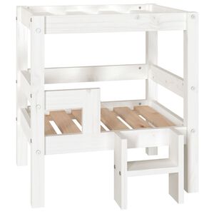 vidaXL Koirans&auml;nky valkoinen 55,5x53,5x60 cm t&auml;ysi m&auml;nty