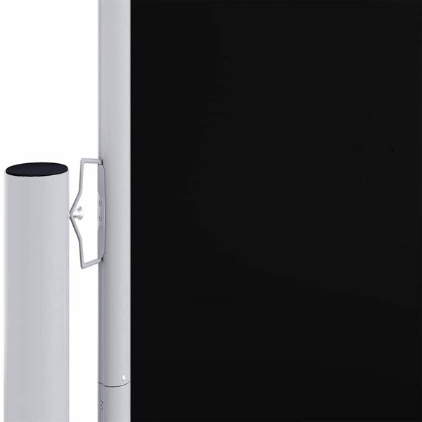 vidaXL Sisäänvedettävä sivumarkiisi musta 200x1000 cm