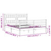 vidaXL Sängynrunko päädyllä King Size täysi puu