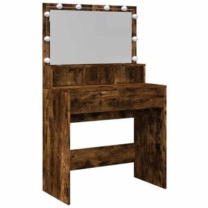 VidaXL Peilip&ouml;yt&auml; LED-valoilla savutammi 80x41x134,5 cm