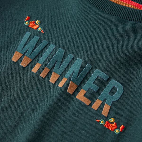 Lasten pitk&auml;hihainen T-paita tummanvihre&auml; 116