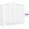 vidaXL Kaarevat kivikorit 20 kpl 200x50x160/180 cm galvanoitu rauta
