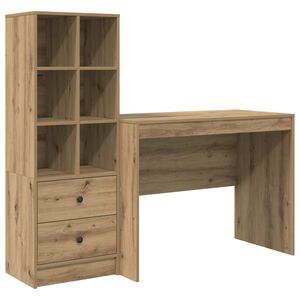 vidaXL P&ouml;yt&auml; Artisan tammi 145.5 x 50 x 127 cm 2 kpl
