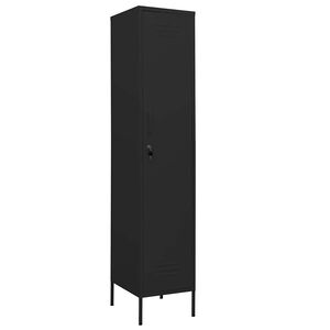 vidaXL Pukukaappi musta 35x46x180 cm ter&auml;s