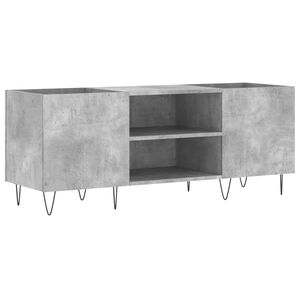 vidaXL LP-levyjen s&auml;ilytyskaappi betoninharmaa 121x38x48 cm puu