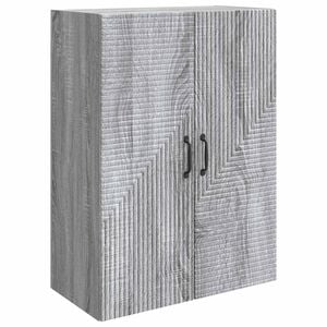 vidaXL Sein&auml;lle Kiinnitett&auml;v&auml; Kaappi Harmaa Sonoma 66 x 34,5 x 90 cm
