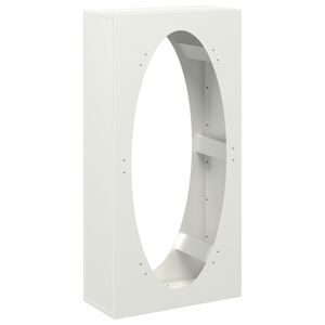 vidaXL Polttopuuteline valkoinen 50x23x100 cm kylm&auml;valssattu ter&auml;s