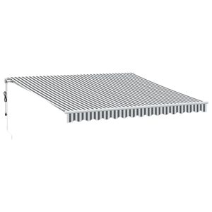 vidaXL Automaattimarkiisi LEDill&auml; antrasiitti/valkoinen 400x350 cm