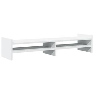 vidaXL N&auml;ytt&ouml;teline valkoinen 100x27x20 cm tekninen puu