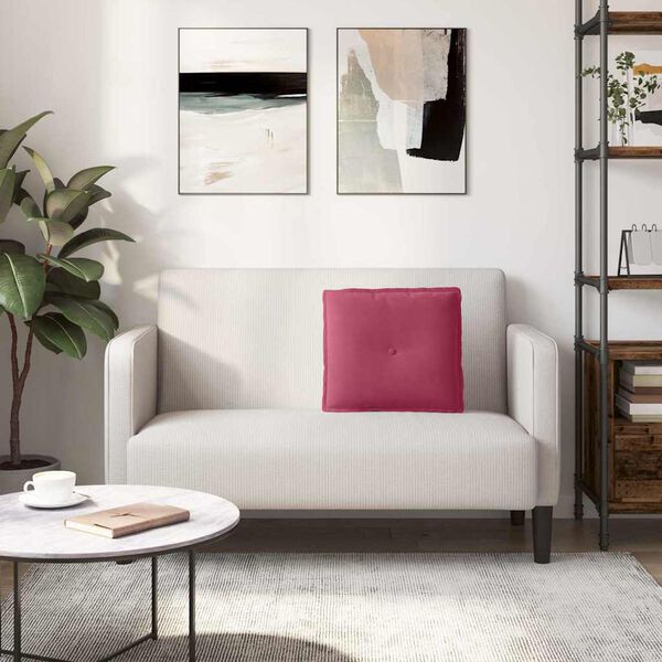 vidaXL Selk&auml;tyyny Viininpunainen 50 x 45 cm Korduroikangas