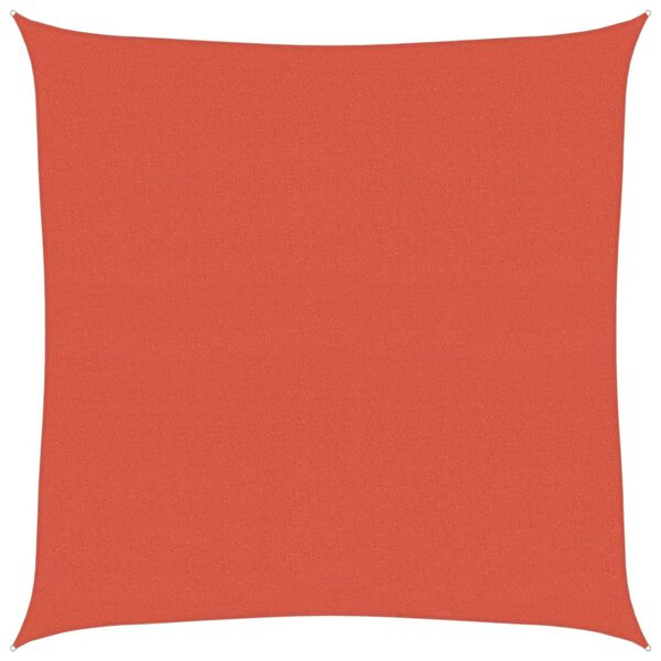 vidaXL Aurinkopurje 160 g/m² terrakotta 7x7 m HDPE