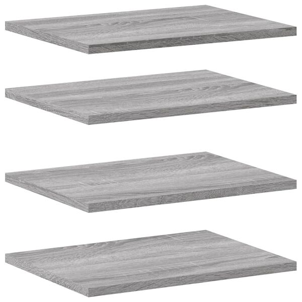 vidaXL Sein&auml;hyllyt 4 kpl harmaa Sonoma 40x30x1,5 cm tekninen puu