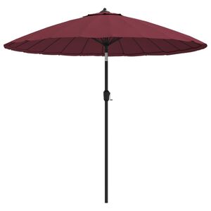 vidaXL Aurinkovarjo alumiinitanko 250 cm viininpunainen