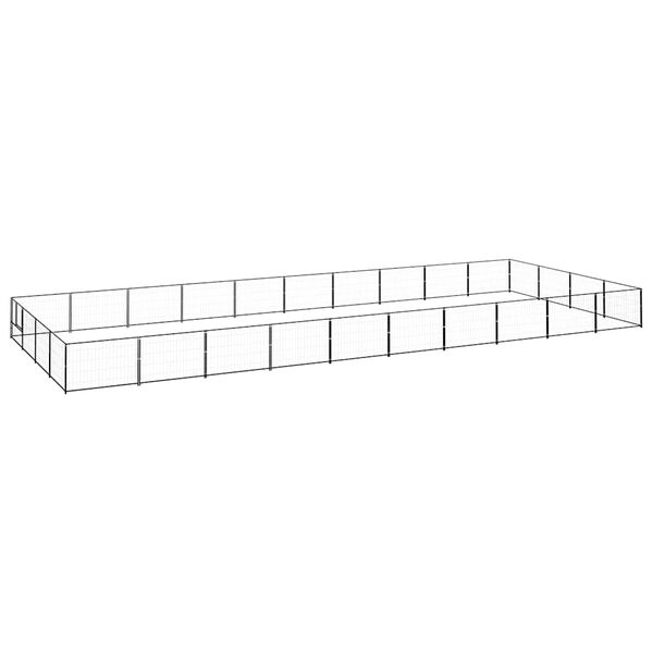 vidaXL Koiranh&auml;kki musta 40 m&sup2; ter&auml;s
