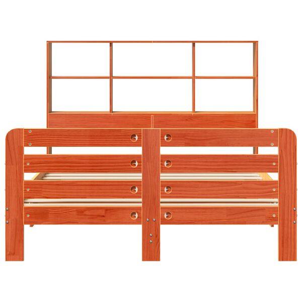 vidaXL S&auml;ngynrunko ilman patjaa vahanruskea 135x190 cm t&auml;ysi m&auml;nty