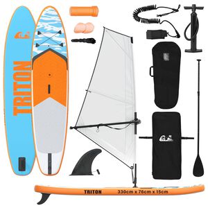 vidaXL Ilmat&auml;ytteinen SUP-lauta purjeella TRITON 330 x 76 x 15 cm