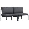 vidaXL Ulkokalusteet 2 Kappale Antrasiitti 80 x 80 x 71 cm Ter&auml;s