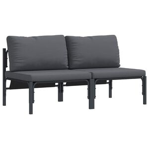 vidaXL Ulkokalusteet 2 Kappale Antrasiitti 80 x 80 x 71 cm Ter&auml;s