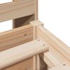 vidaXL Sänky kirjahyllyllä ilman patjaa 180x200 cm täysi mänty