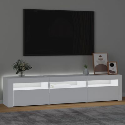 vidaXL TV-taso LED-valoilla valkoinen 180x35x40 cm