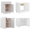 vidaXL 4-osainen keittiön kaappisetti "Lyon" valkoinen tekninen puu