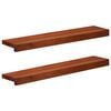 vidaXL Ikkunalautaset 2 kpl Ruskea 70 x 15 x 2 cm Kiinte&auml; py&ouml;kki