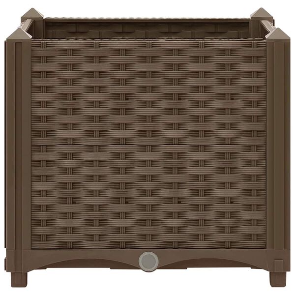 vidaXL Korotettu kukkalaatikko 40x40x38 cm polypropeeni