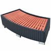 vidaXL Porealtaan porras polyrottinki 92x45x25 cm musta
