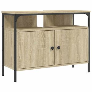 vidaXL Kylpyhuoneen pesuallaskaappi Sonoma 80x30x60 cm tekninen puu