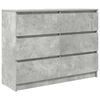 vidaXL Senkki betoninharmaa 100x35x76 cm tekninen puu