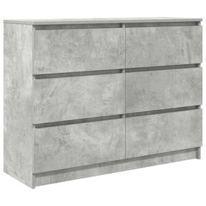 vidaXL Senkki betoninharmaa 100x35x76 cm tekninen puu