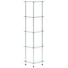 vidaXL 5-kerroksinen hylly läpinäkyvä 30x30x130 cm karkaistu lasi
