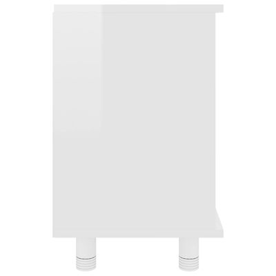 vidaXL Kylpyhuonekaappi korkeakiilto valkoinen 60x32x53,5 cm lastulevy
