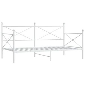 vidaXL P&auml;iv&auml;s&auml;nky ilman patjaa valkoinen 107x203 cm Ter&auml;s