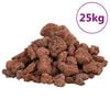 vidaXL Vulkaaniset kivet 25 kg punainen 1-2 cm