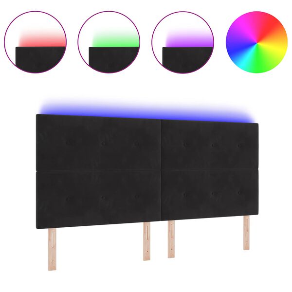 vidaXL LED-pääty LED -nauhavalot päätyllä Musta 200 cm Polyesteri