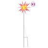 vidaXL Jouluvalot maapiikeill&auml; 3 kpl LED-valoilla taitettava pun 57 cm