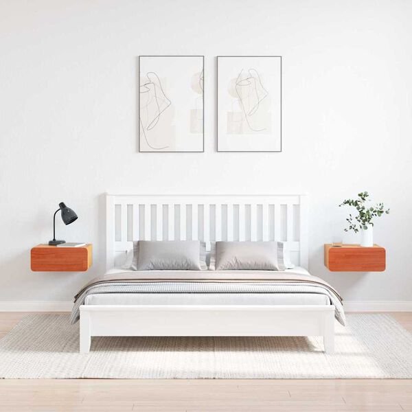 vidaXL Y&ouml;p&ouml;yt&auml; 2 pcs Vaha ruskea 39 x 34 x 16,5 cm T&auml;ysi m&auml;nty