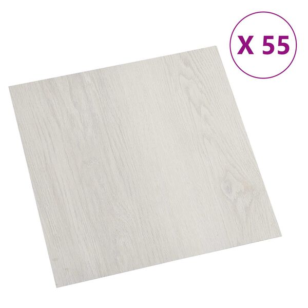 vidaXL Lattialankut 55 pcs Beige 5,11 m&sup2; Polyvinyylikloridi