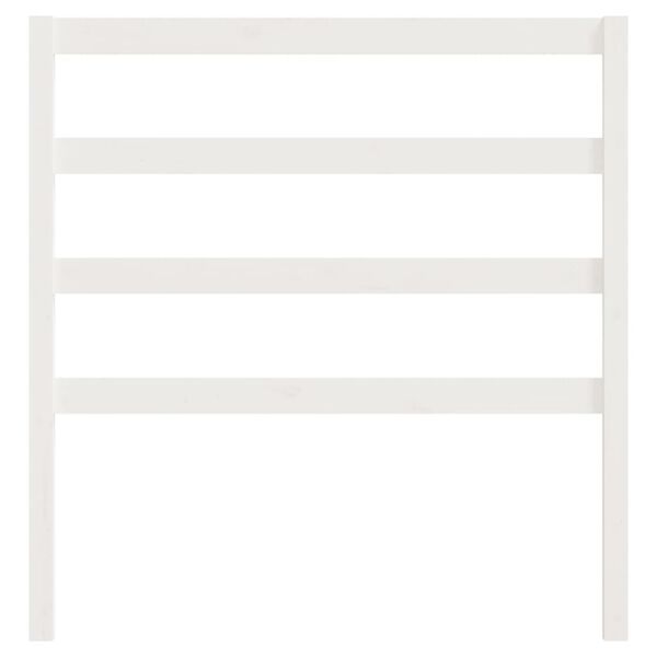 vidaXL Sängynpääty valkoinen 96x4x100 cm täysi mänty