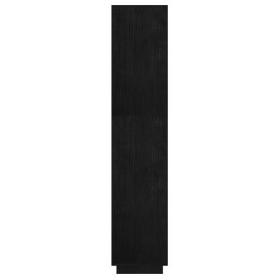 vidaXL Kirjahylly/tilanjakaja musta 60x35x167 cm täysi mänty